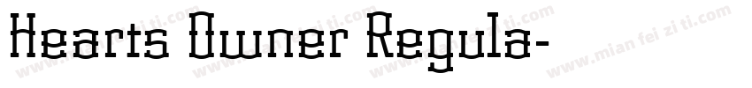 Hearts Owner Regula字体转换